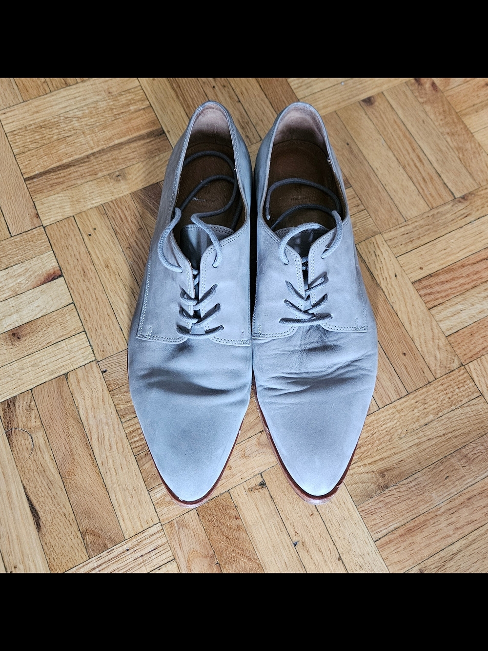 Women's Frye Taupe Suede Derby Shoes - Classic Lace-Up